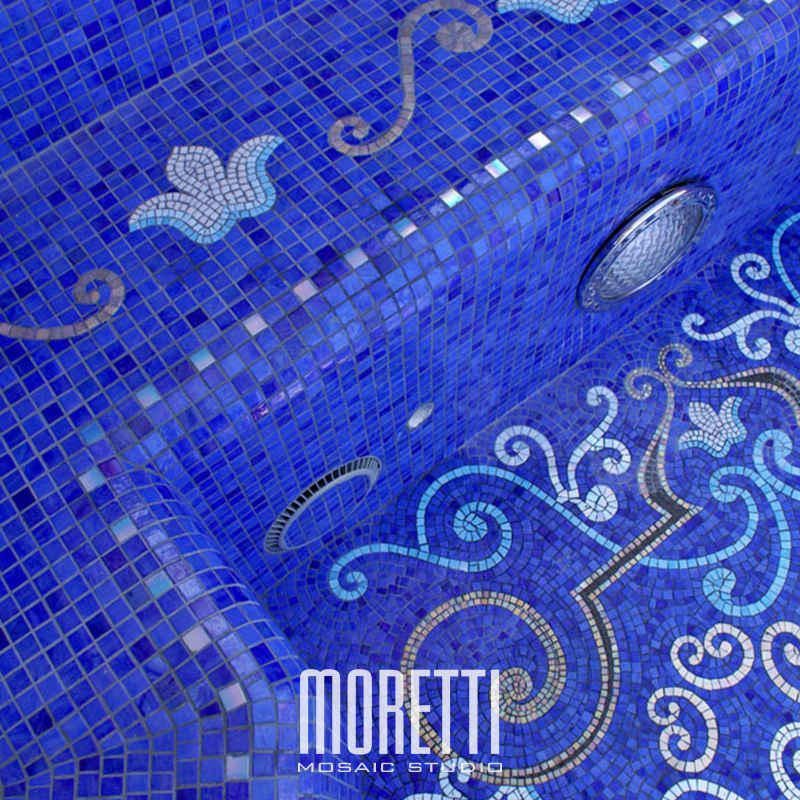All glass tile pool