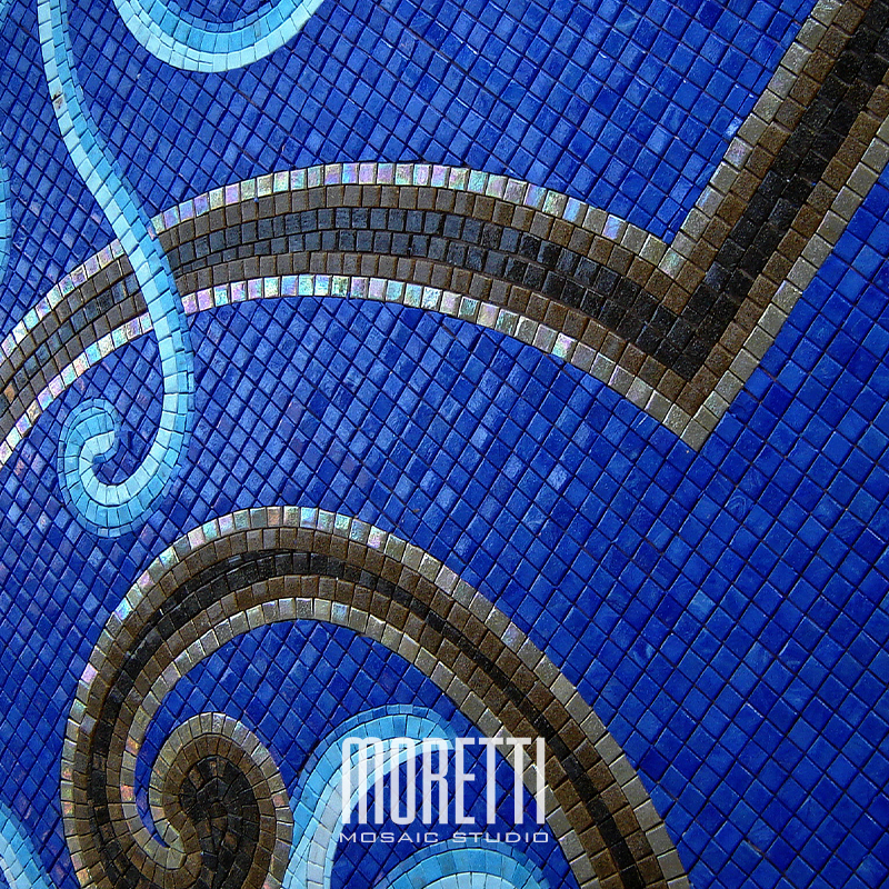 All glass tile pool